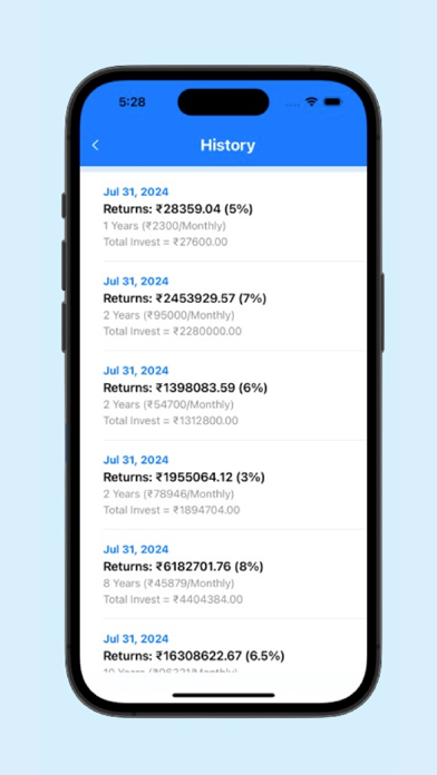 SIP Calculator with Reminder Screenshot