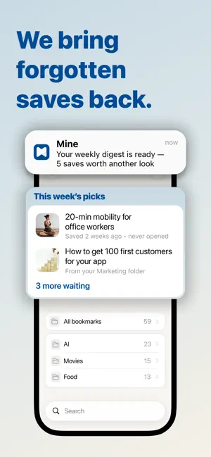 Mine: Bookmark & Read Later screenshot 2