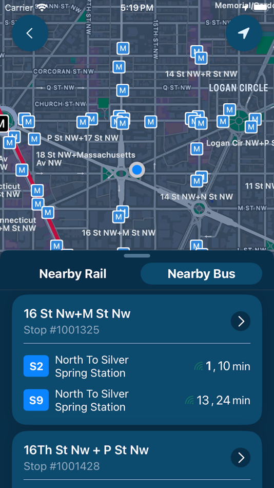 #2. DC Metro • Rail & Bus Tracker (iOS) Podle: Samuel Johnson