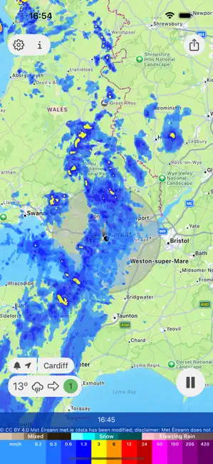 Rain Alarm iPhone screenshot 1