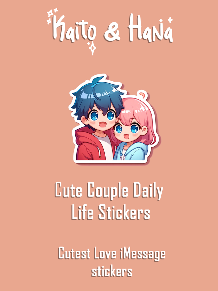 KH, Cute Couple Love Stickers