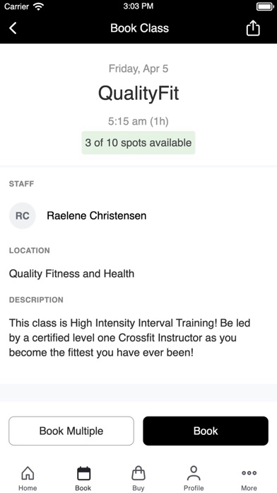 Quality Fitness and Health Screenshot