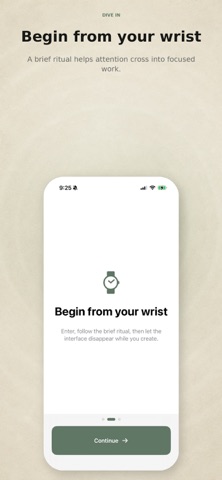 DIVE IN: Deep Work Ritual iPhone screenshot