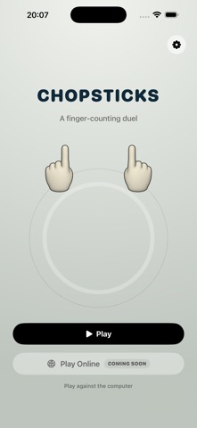 Chopsticks Hand Game iPhone screenshot