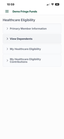 BeneSys Member Portal iPhone screenshot