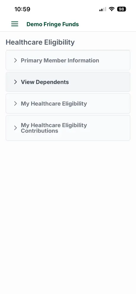 BeneSys Member Portal screenshot 2