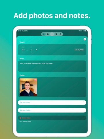 Weight Tracker — Scelta iPad screenshot