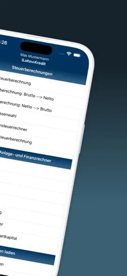 Screenshot von ILohn+Kredit Pro 2025 auf dem iPhone 2