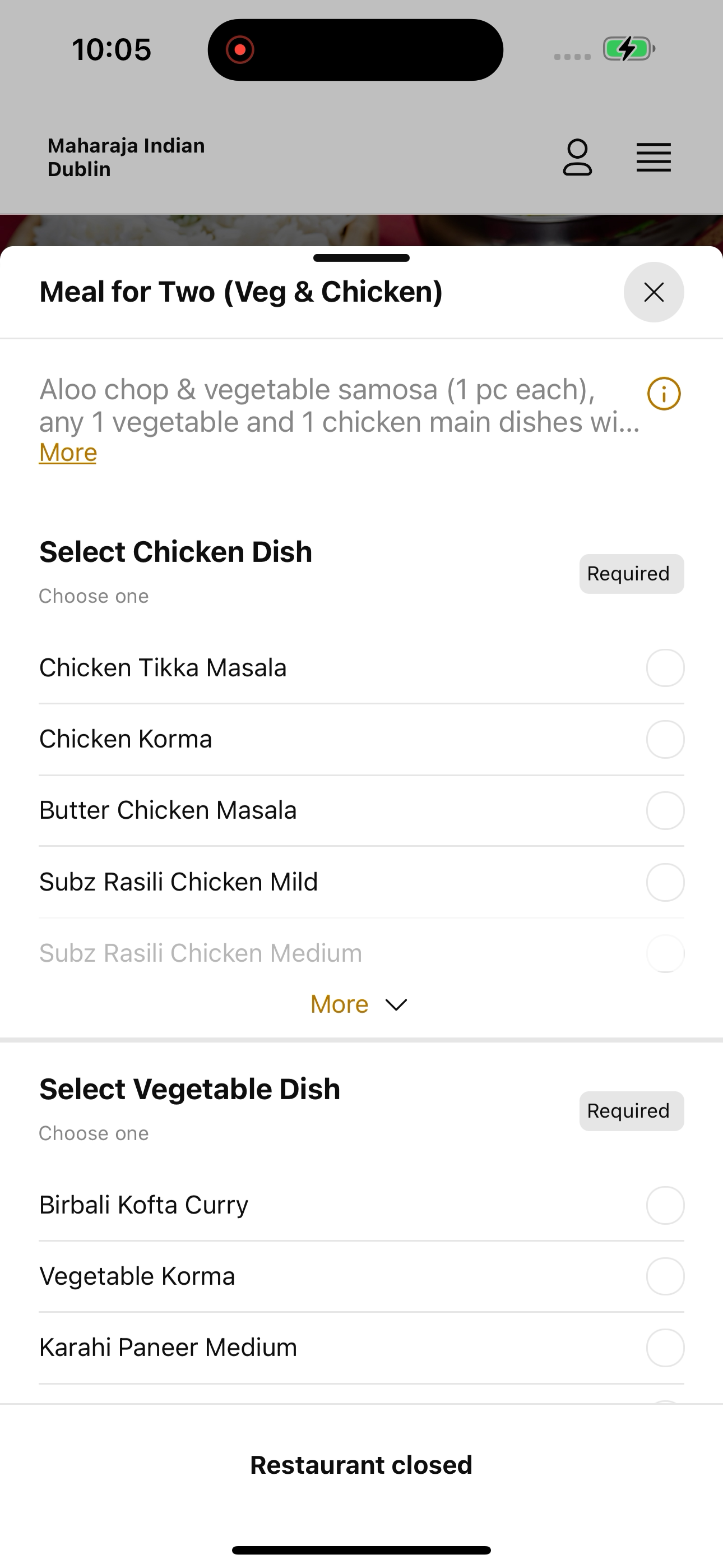 Maharaja Indian Dublin screenshot 7