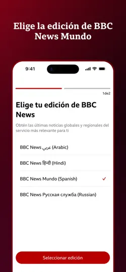 Captura de pantalla de BBC World Service en iPhone 2