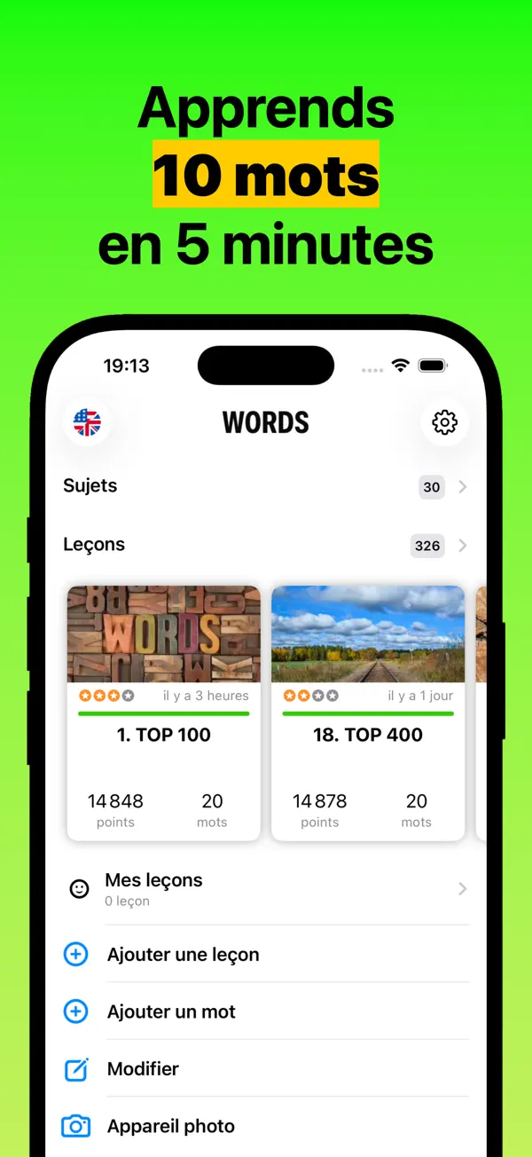 Screenshot #2 pour Words - Apprendre une langue