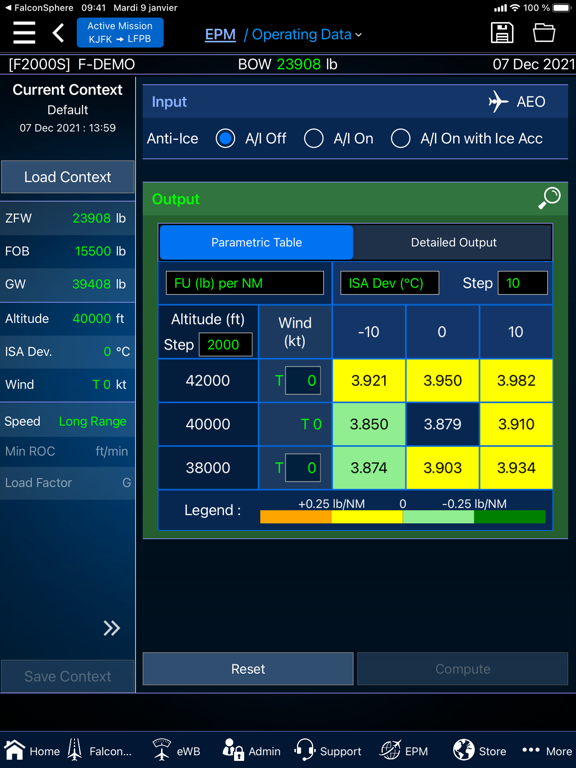 Falcon EPM 2000LX/LXS/S iPad screenshot