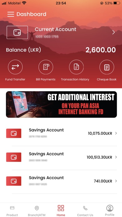 Pan Asia Bank Screenshot