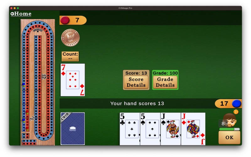 Screenshot #3 pour Cribbage Pro - Card/Board Game
