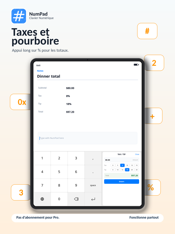 Screenshot #6 pour NumPad: clavier numérique
