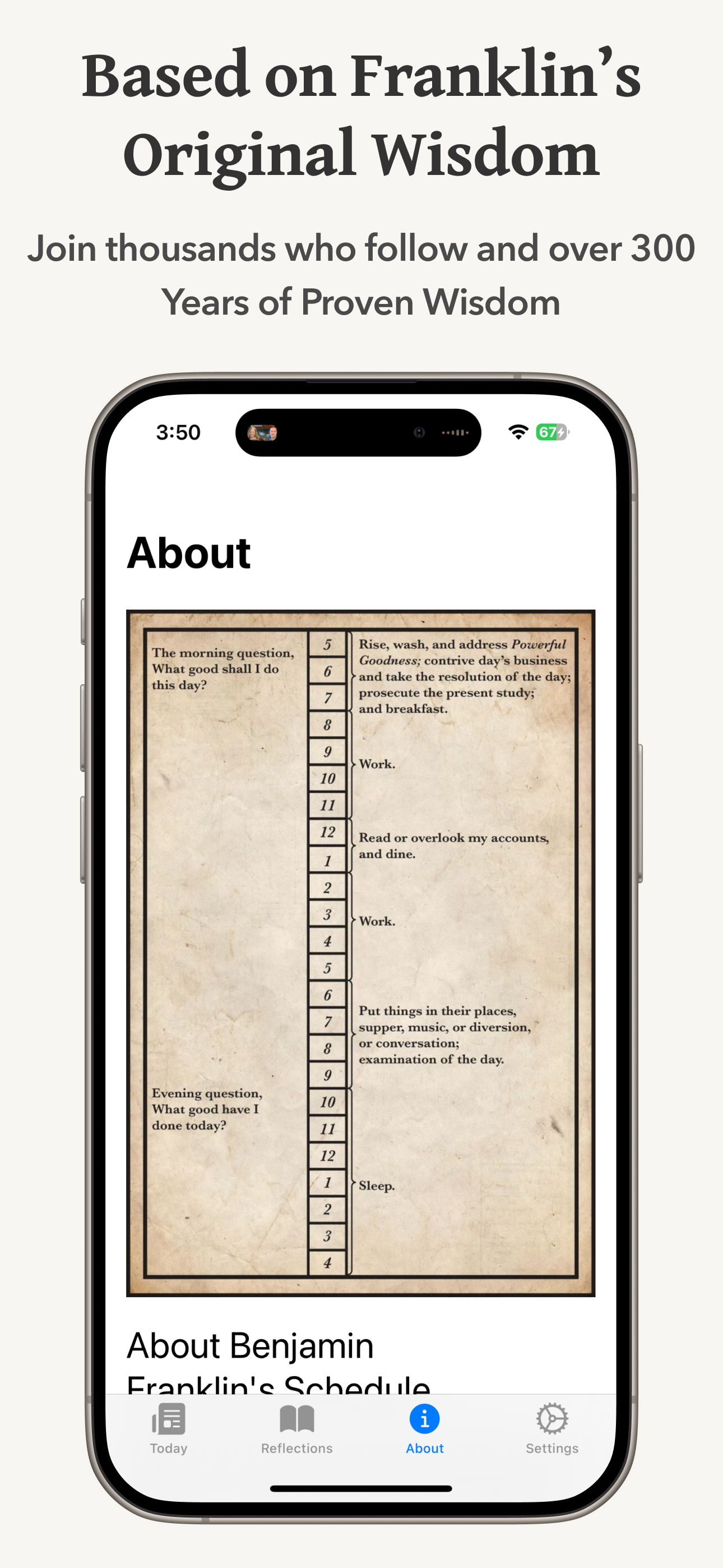 Ben Franklin Virtues & Journal