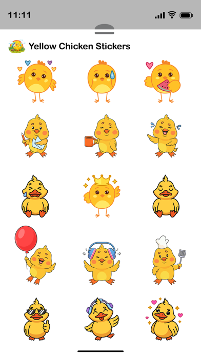 Screenshot #2 pour Yellow Chicken Sticker