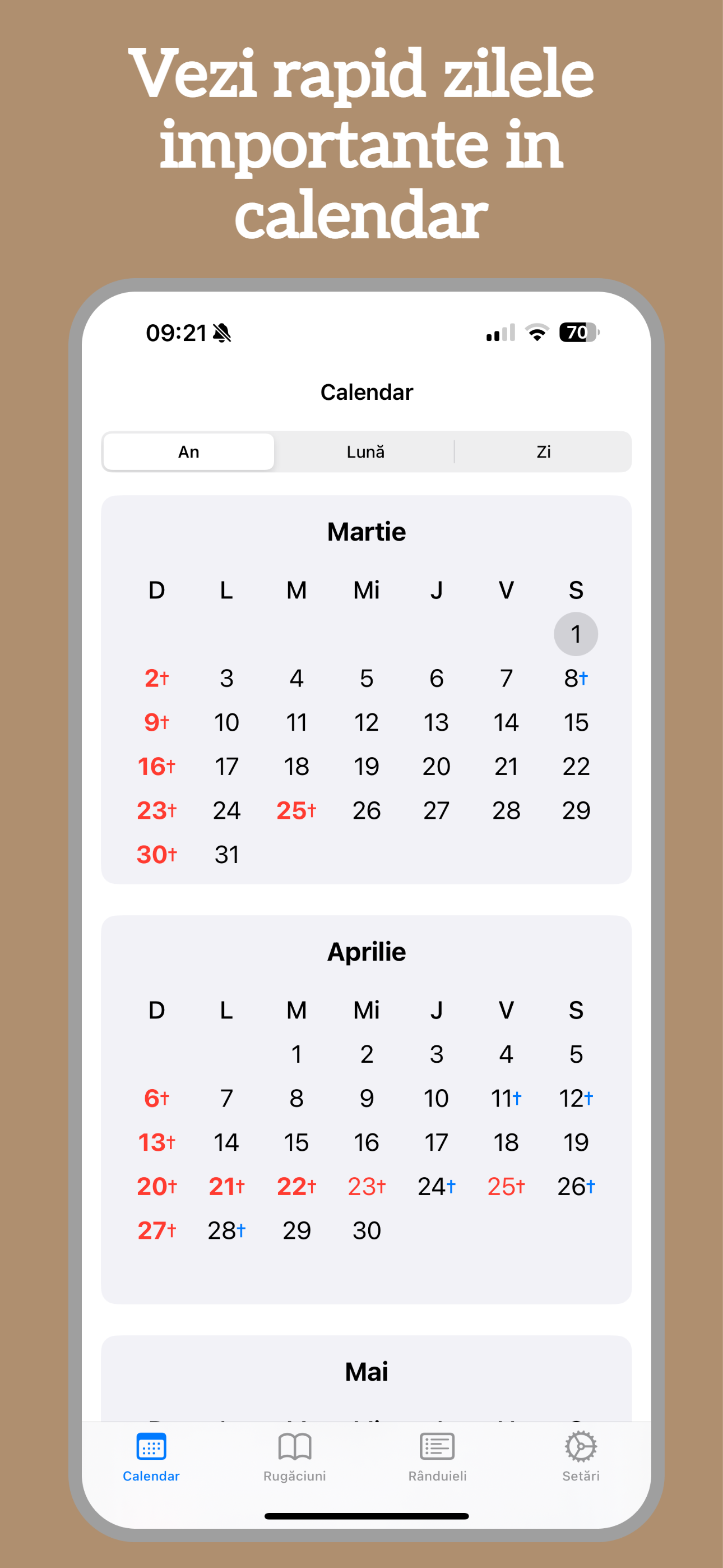 Calendarul Sfinților 2026
