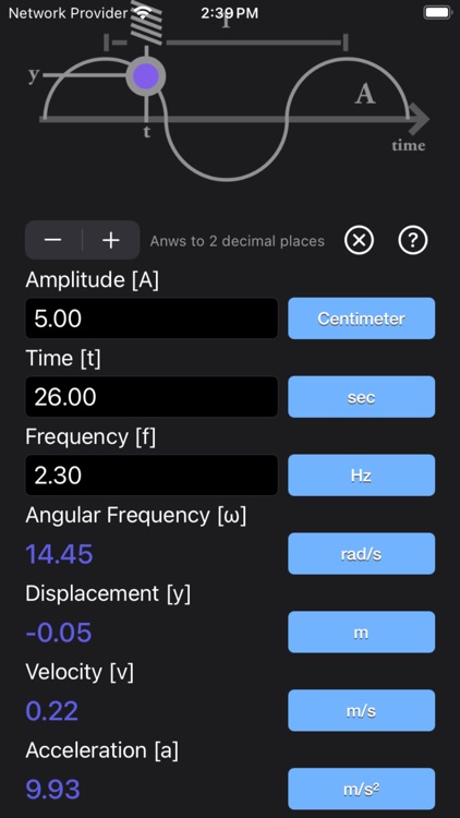 Simple Harmonic Motion Calc screenshot-7