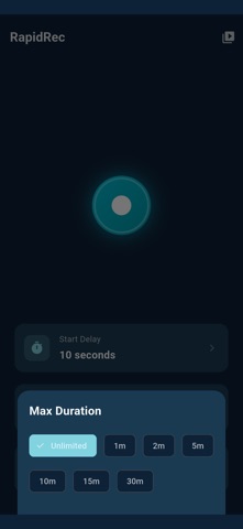 RapidRec iPhone screenshot