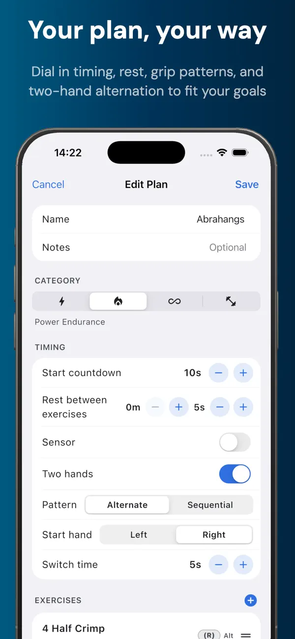 Screenshot #3 pour HÄNG: Hangboard Timer Climbing