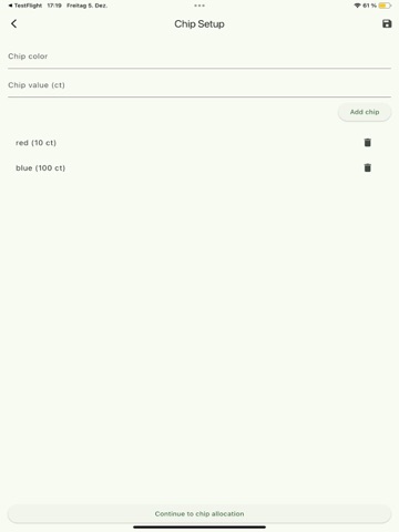 PokerChipCalcApp iPad screenshot