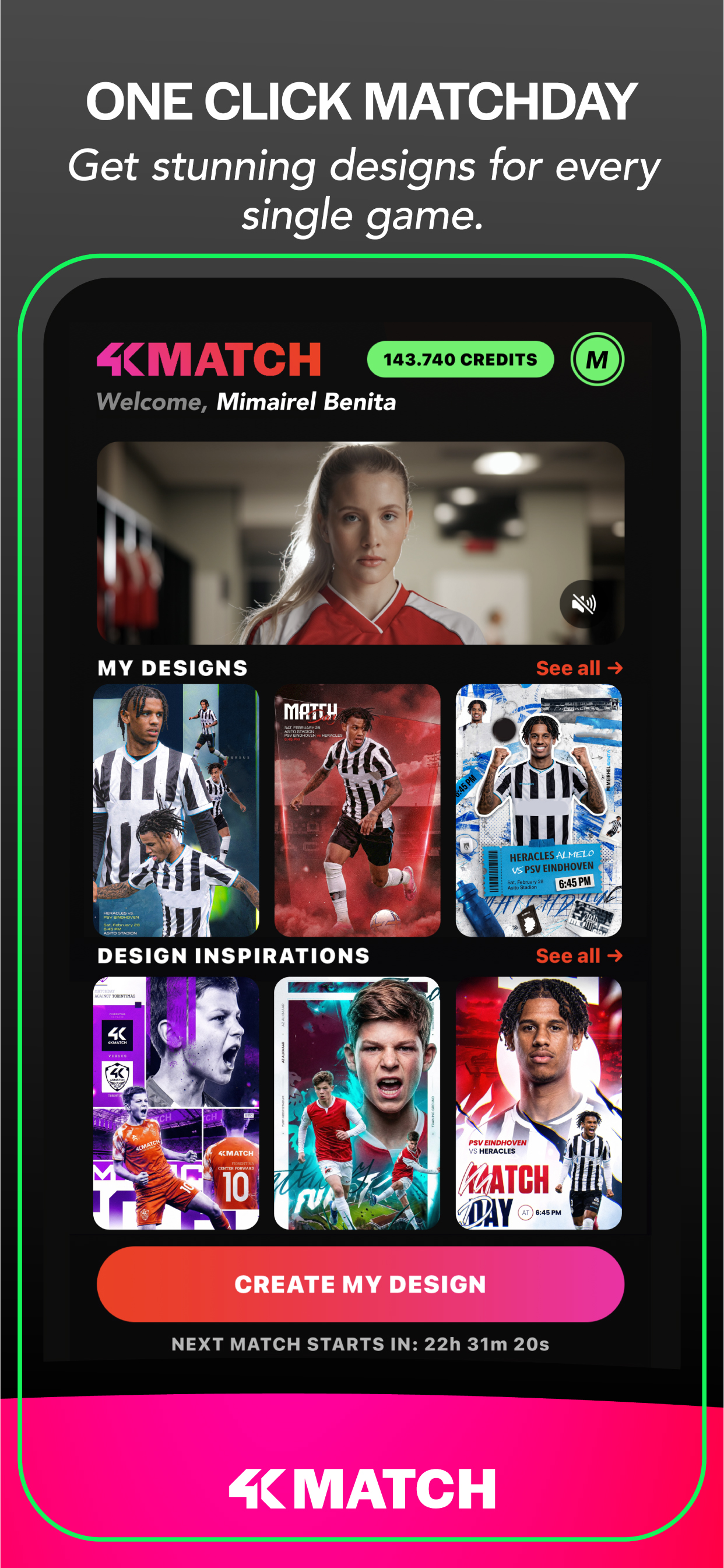 4KMATCH: PRO Football Designs