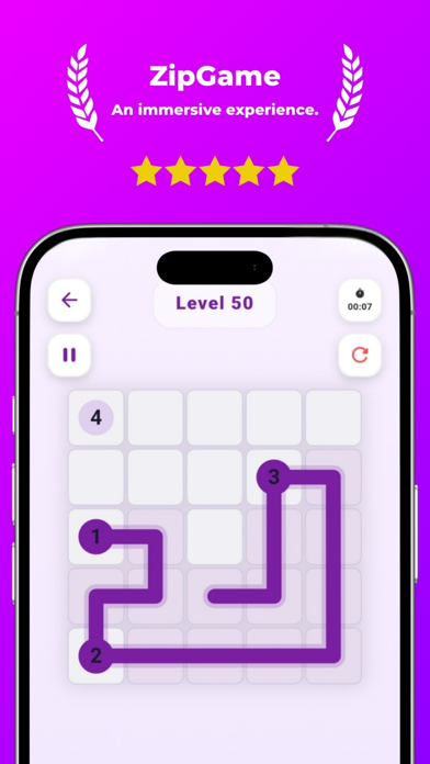 ZipGame: Logic Puzzle & Brain Screenshot 1 of 8