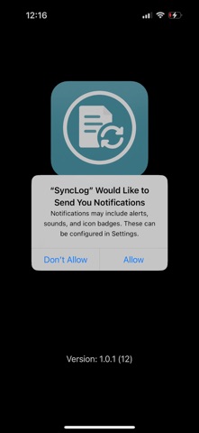 SyncLog screenshot