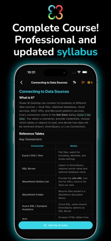 PL-300 2026 Course & AI Tutor screenshot