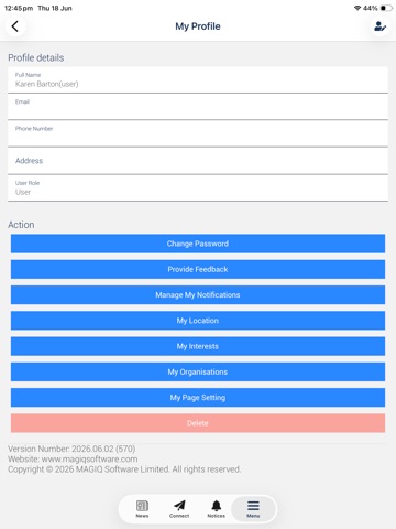 Community Engagement iPad screenshot