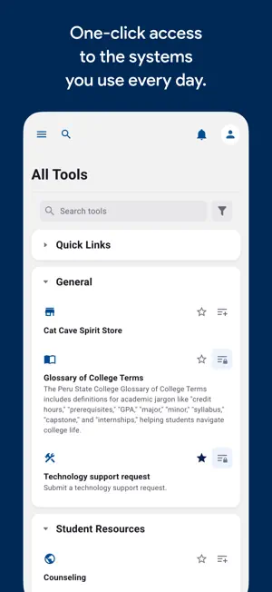 Peru State College Portal screenshot 1