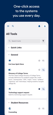 Peru State College Portal screenshot