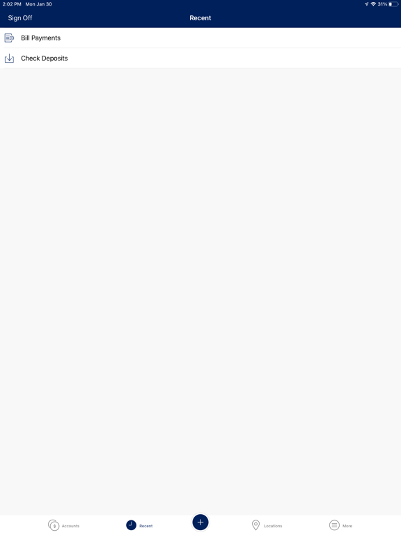 Ixonia Bank Biz Mobile iPad screenshot 1 - Finance app