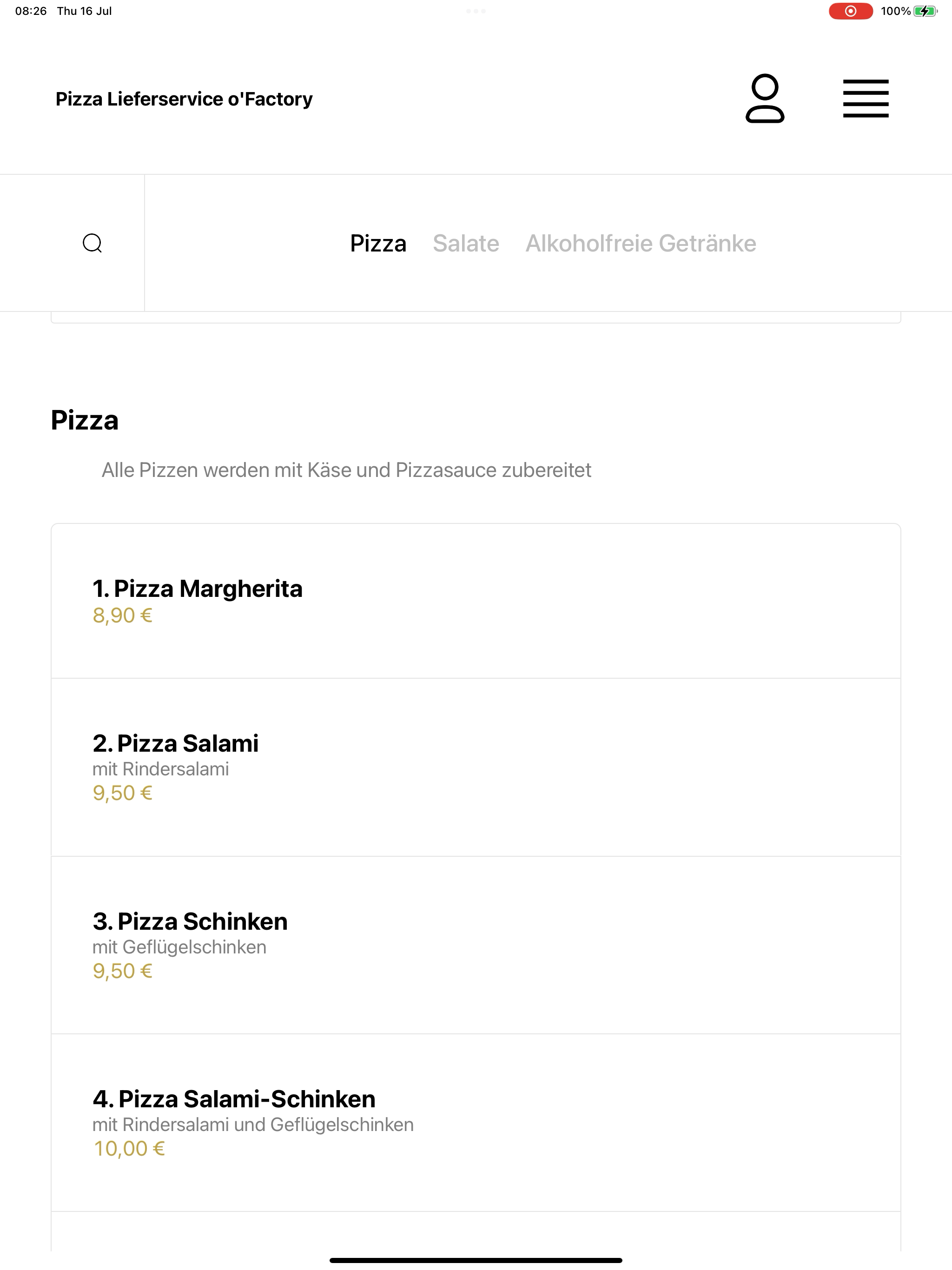 Pizza Lieferservice o'Factory screenshot 14
