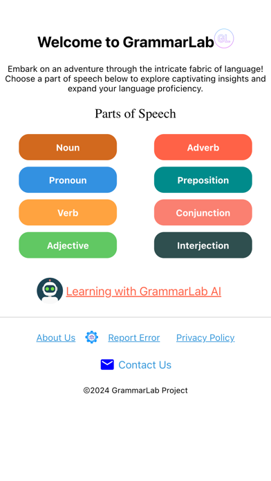 GrammarLab Parts of Speech Screenshot