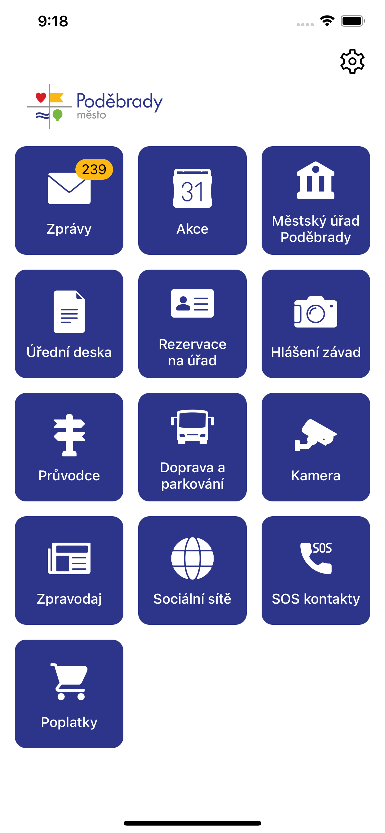 Poděbrady v mobilu