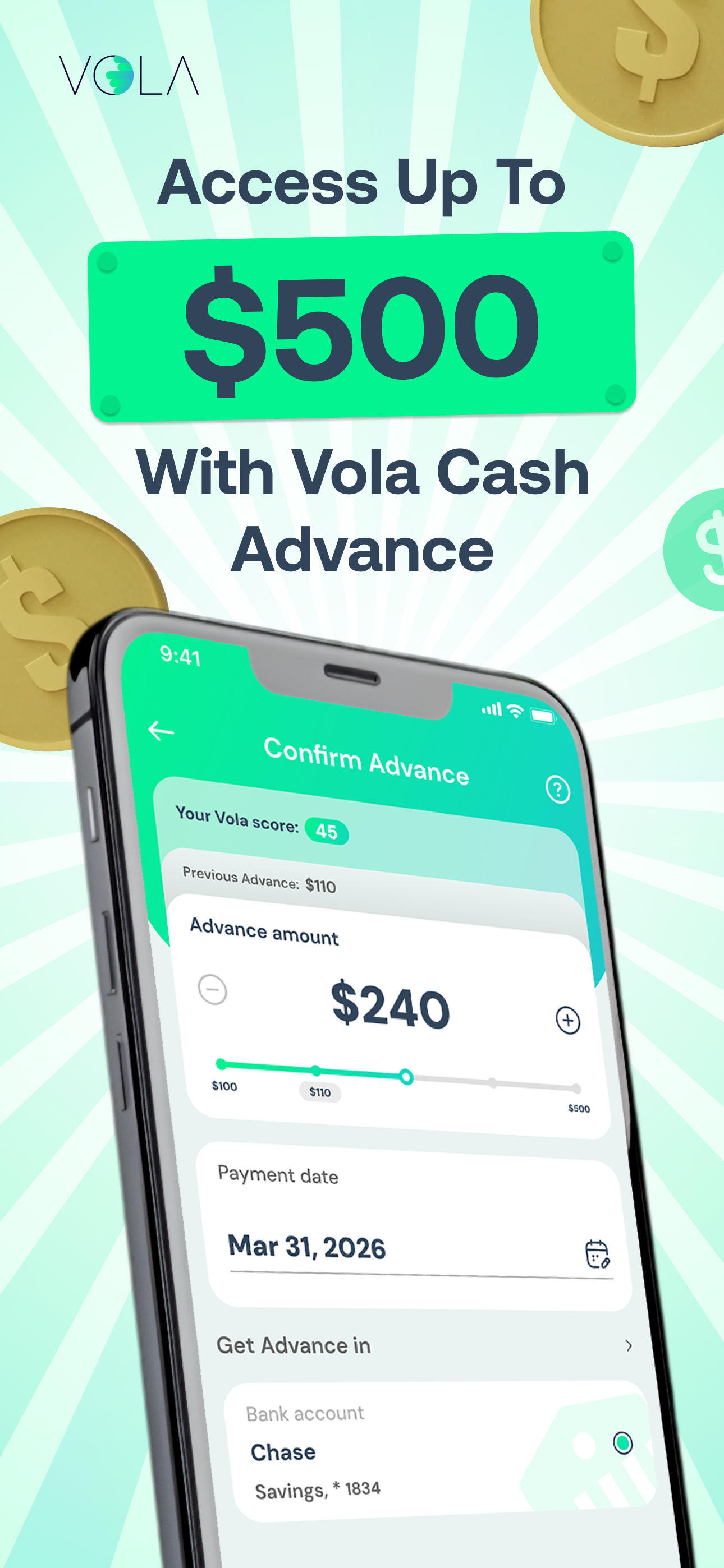 Vola: Cash Advance & Credit