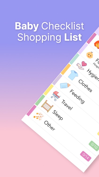 Baby Checklist - Shopping List