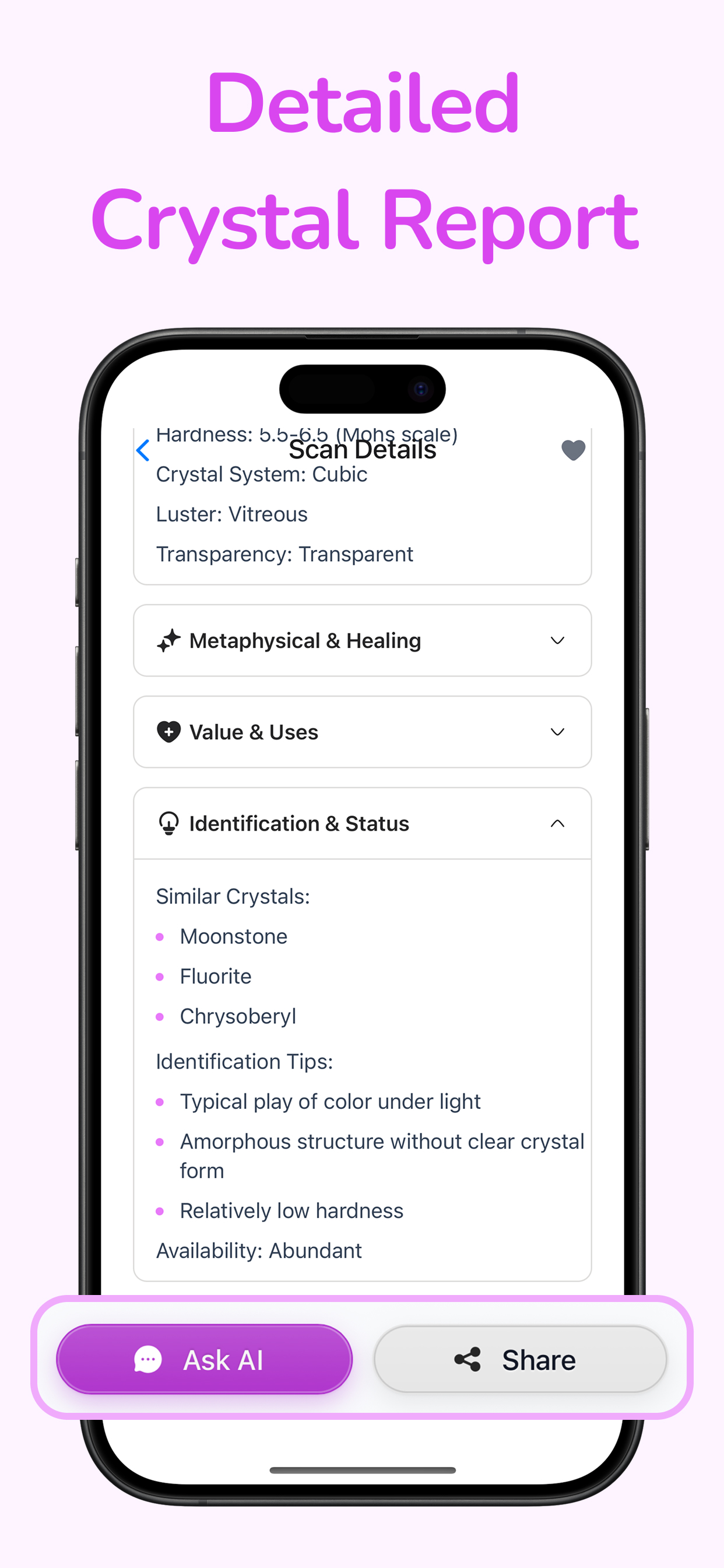 Crystal Identifier & Scan