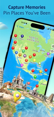 My Travel Map: Trip Tracker iPhone screenshot