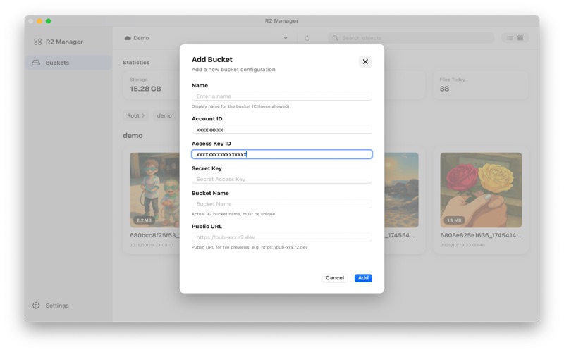 R2 Manager screenshot