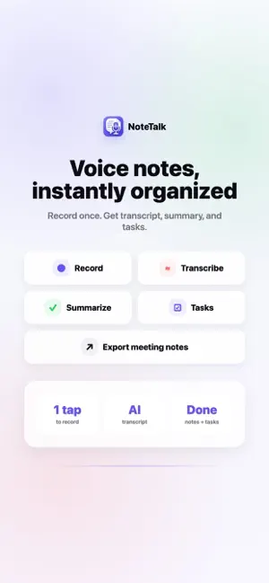 NoteTalk: AI Note Taker screenshot 1