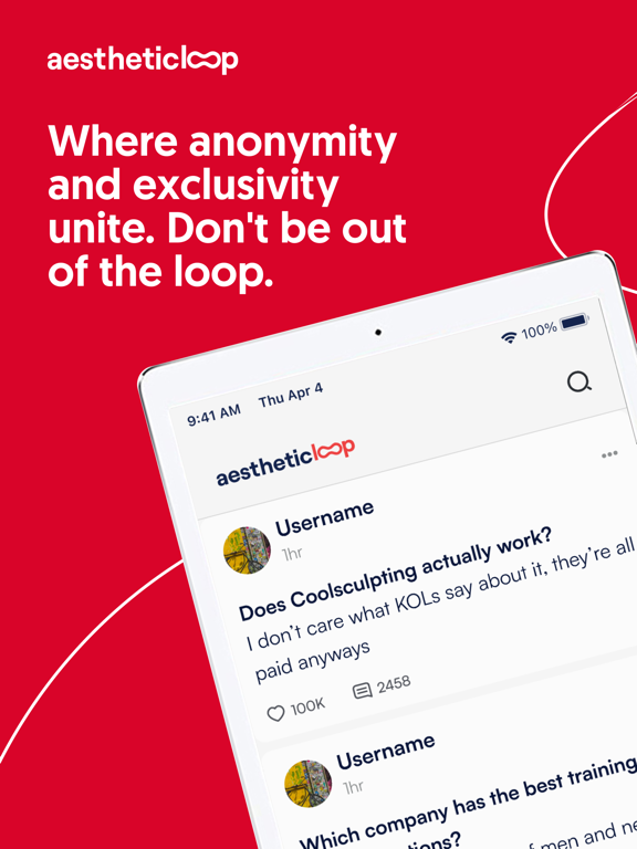 Aesthetic Loop iPad screenshot 1 - Medical app