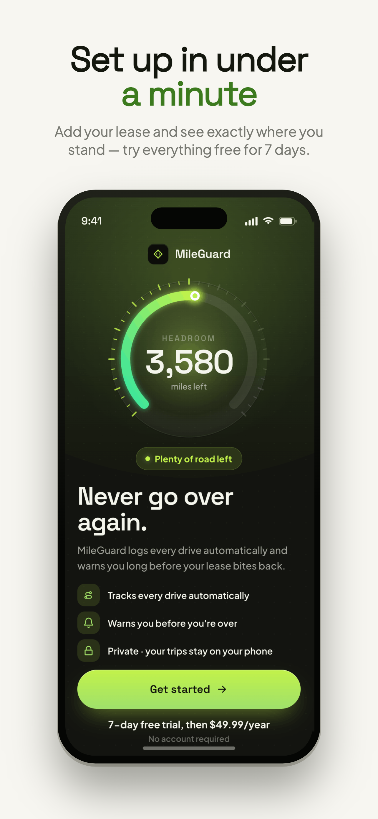 MileGuard: Lease Mile Tracker screenshot 8