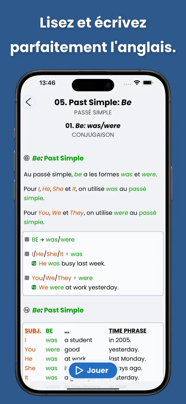 Screenshot #2 pour Grammaire Anglaise: Jeu ESL