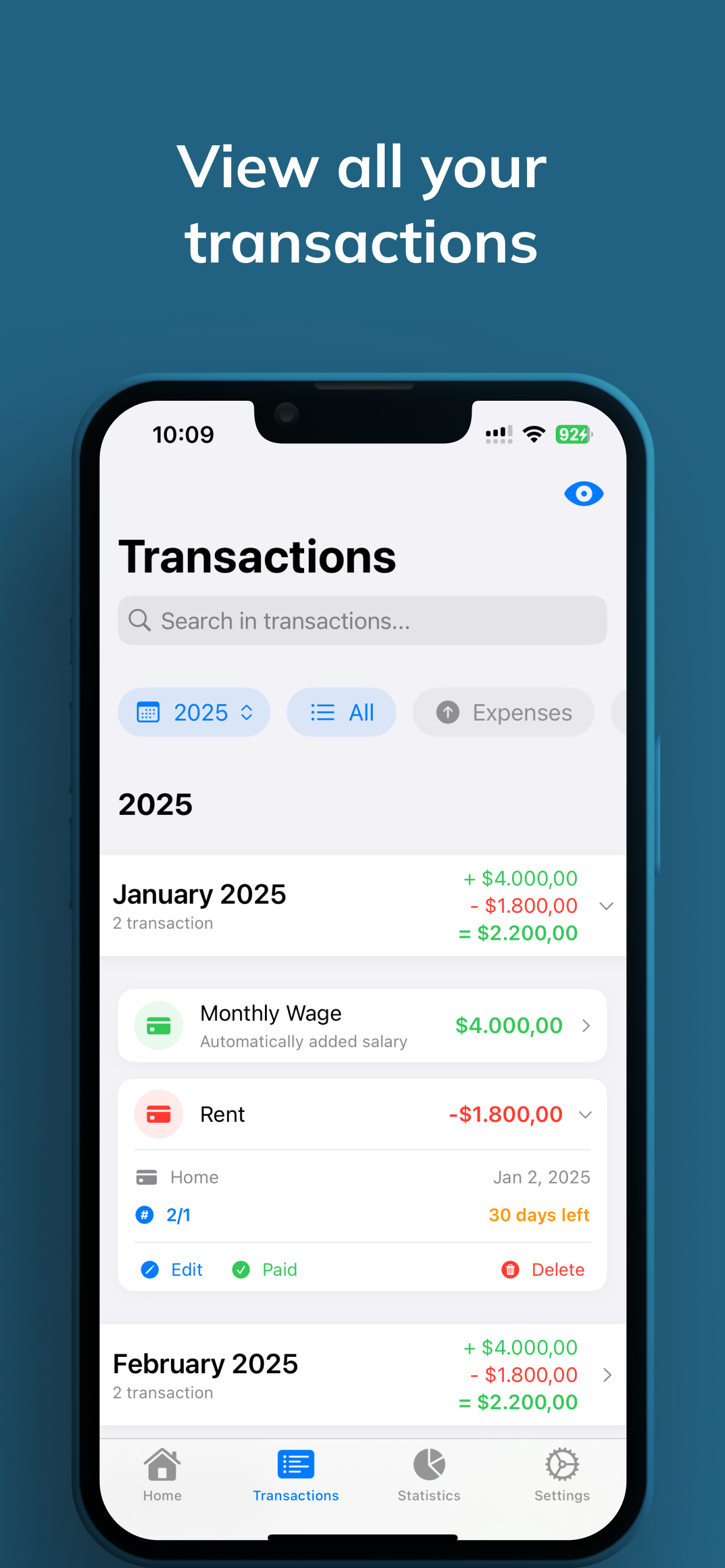 Budget App - Money Planner