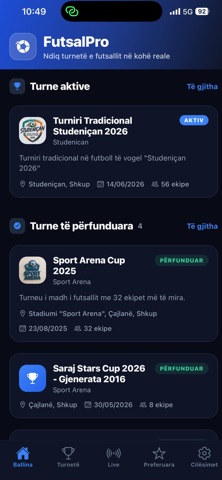 Futsal Pro - Tournaments iPhone screenshot