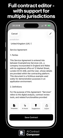 Contract Composer AI Assistant iPhone screenshot