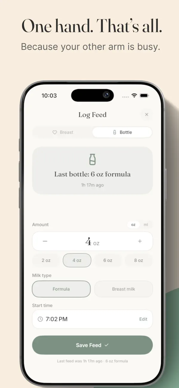 Screenshot #3 pour Arya · Baby Tracker